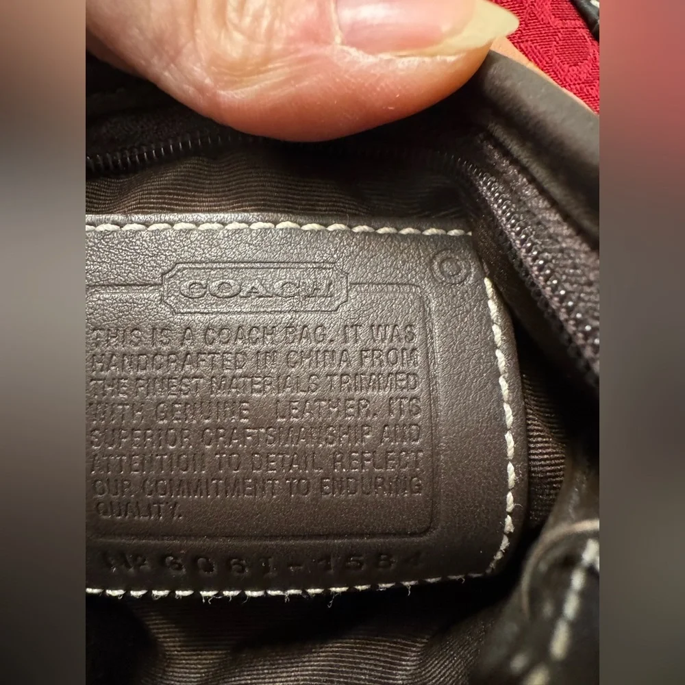 Coach Signature Red Jacquard Crossbody + Wallet Set Y2K Vintage - Picture 6 of 9